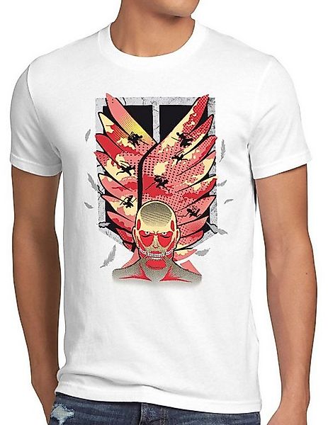 style3 T-Shirt Attack Wings Aufklärungstruppe AoT Titan Wappen Eren Riesen günstig online kaufen