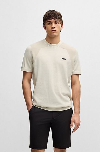 BOSS GREEN Rundhalspullover Momentum_Lite_T24 mit Strukturmix günstig online kaufen