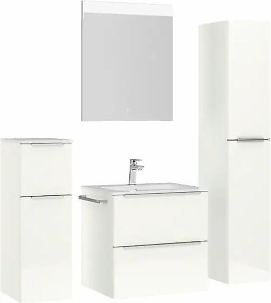 nobilia® Badmöbel-Set »Levere« vormontiert, mit Soft-Close, 4 Stk. tlg. günstig online kaufen