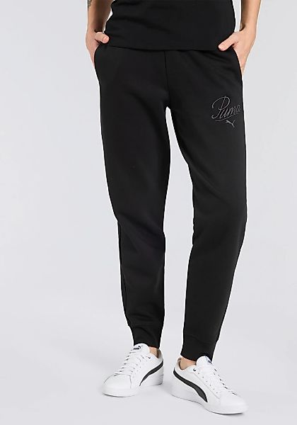 PUMA Trainingshose "ESS SCRIPT SWEATPANTS FL CL" sportlicher Stil, für viel günstig online kaufen