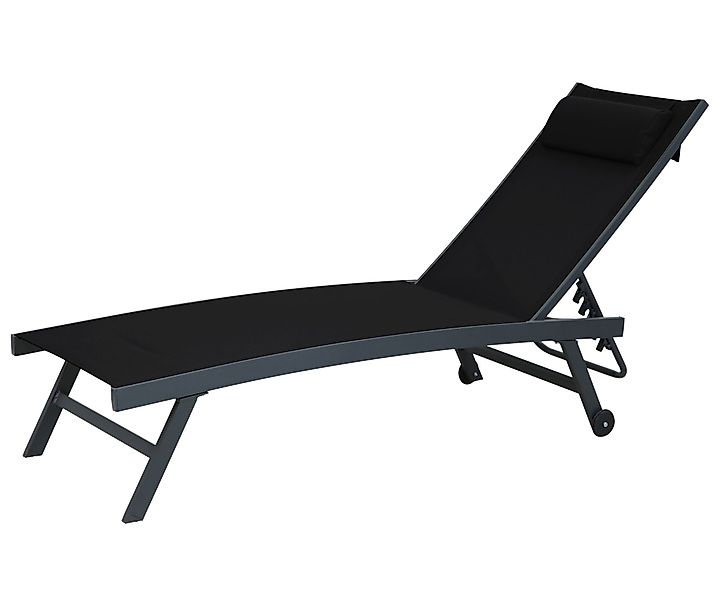 Gardissimo Rollliege Elli schwarz Gartenliege Sonnenliege günstig online kaufen