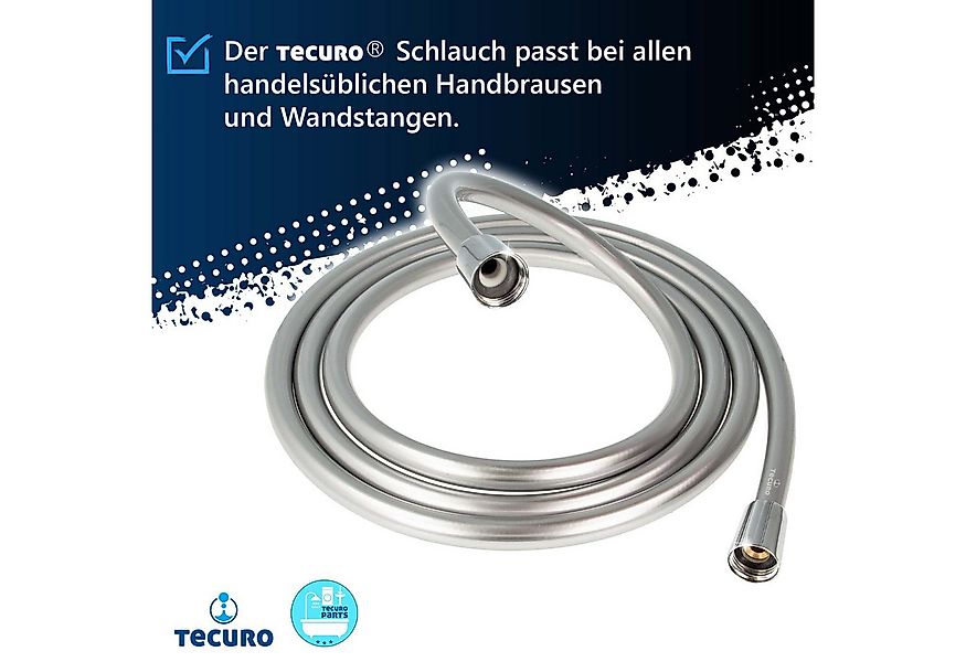 tecuro Brauseschlauch PREMIUM Brauseschlauch silberglatt - verdrehsicher günstig online kaufen