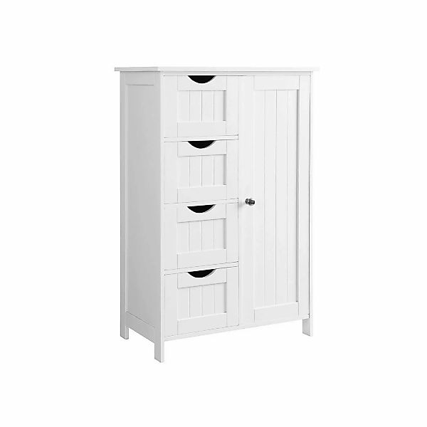 Vasagle Sideboard mit 4 Schubladen 30 cm x 55 cm x 81 cm Weiß günstig online kaufen