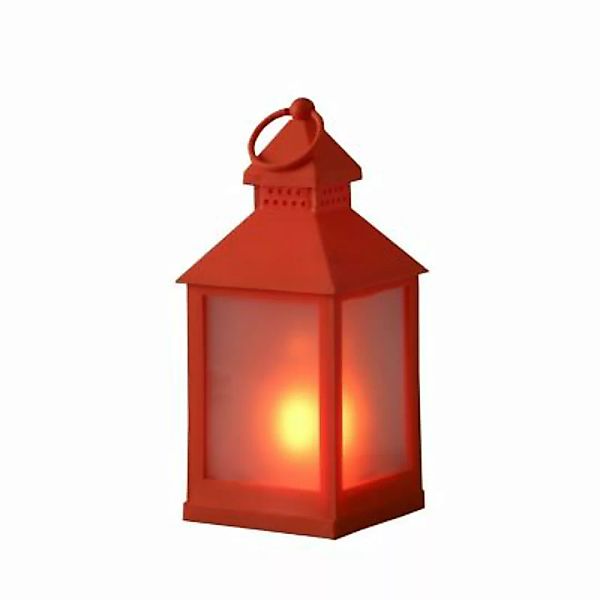 MARELIDA LED Laterne mit Flammeneffekt H: 24cm orange günstig online kaufen