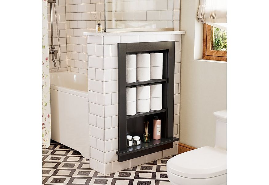 TWSOUL Duschwand Wandnische Duschnische mit Rahmen Wandregal wasserdichte, günstig online kaufen