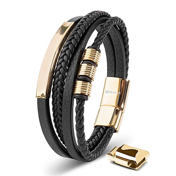 SERASAR Lederarmband Leder Herrenarmband "Brave" (Klassisch, günstig online kaufen