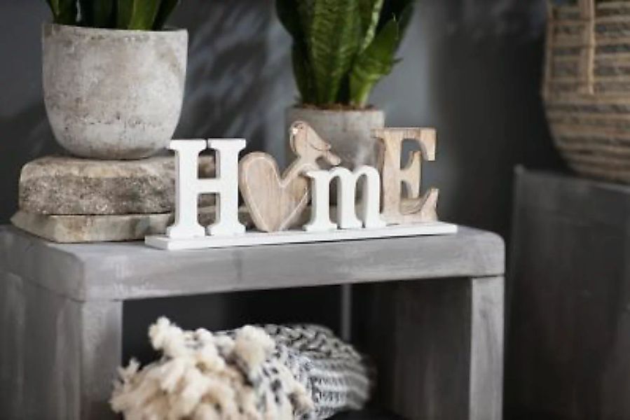 HOME Living Deko SPAR-SET 2x Home Dekoobjekte braun/weiß günstig online kaufen