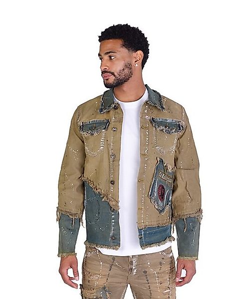 KINGZ Jeansjacke Designer Jeansjacke von KINGZ Camouflage S günstig online kaufen