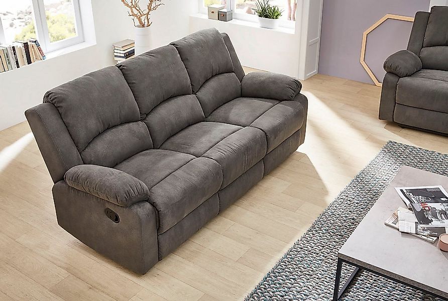 Jockenhöfer Gruppe 3-Sitzer Dakota, B: 204 cm, mit Relax- & Liegefunktion, günstig online kaufen