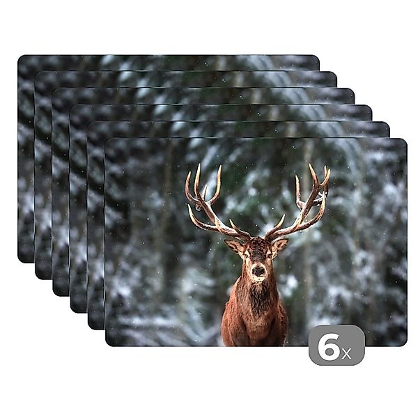 MuchoWow Platzset Rotwild - Winter - günstig online kaufen