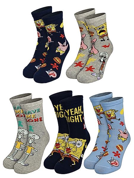 United Labels® Socken Spongebob Schwammkopf - verschiedene Motive im 5er-Pa günstig online kaufen