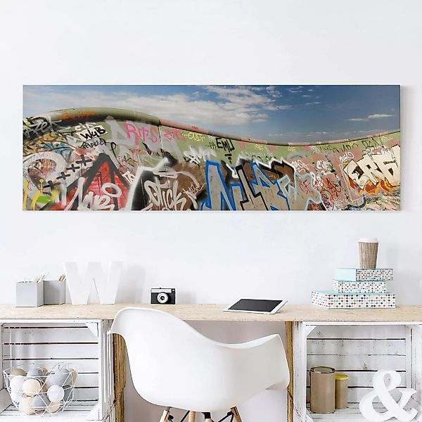 Leinwandbild - Panorama Paradies für Skater günstig online kaufen