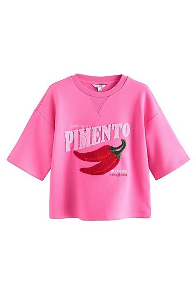 Next T-Shirt Leichtes Kurzarm-Sweatshirt - Grafikprint, Chilli (1-tlg) günstig online kaufen