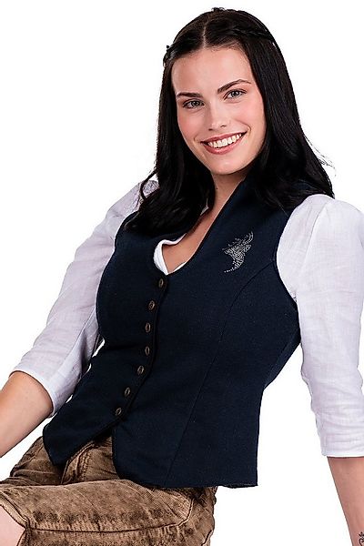 Hangowear Trachtenbluse Trachtenmieder - QALINA - dunkelblau günstig online kaufen