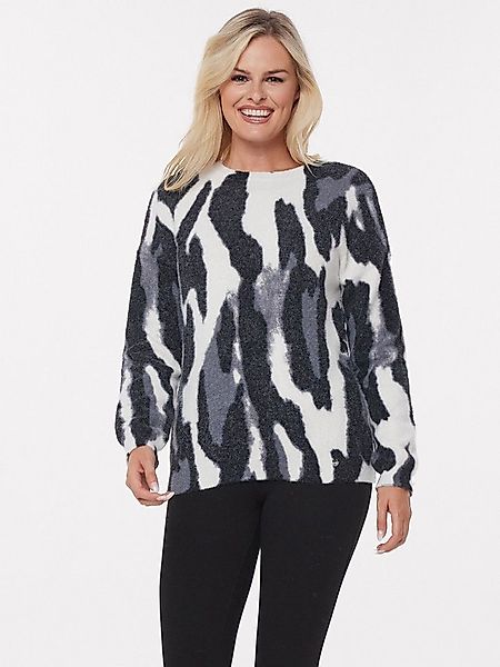 Christian Materne Rundhalspullover Sweater Figurumspielend mit edlem Leo-Pr günstig online kaufen