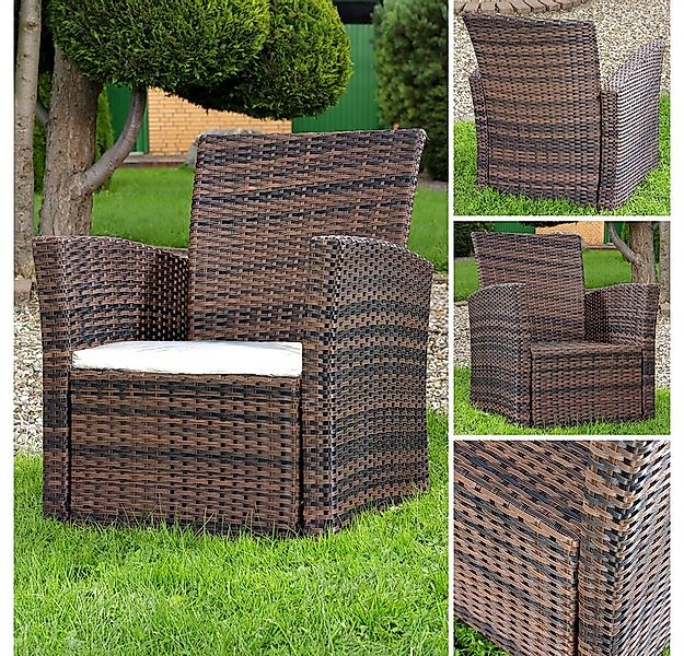 Feel2Home Gartensessel Lounge Sessel Poly Rattan Garten Terrassen Sessel Ga günstig online kaufen