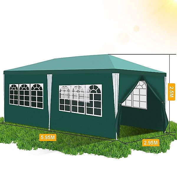 Clanmacy Pavillon Gartenzelt wasserdich Vereinszelt Wasserfest günstig online kaufen