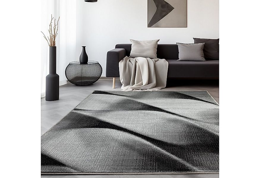 SIMPEX24 Designteppich Abstrakt Wellen Design, Läufer, Höhe: 12 mm, Kurzflo günstig online kaufen