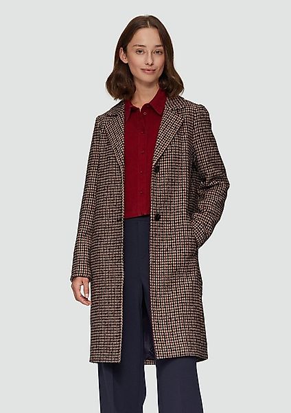 s.Oliver Funktionsmantel Outdoor-Mantel Karierter Mantel aus Wollmix günstig online kaufen