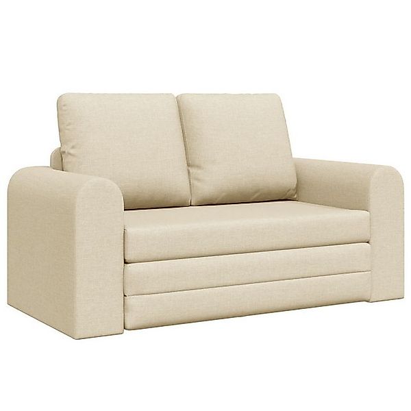 vidaXL Sofa Boden Schlafsofa 2-in-1 Creme 148x71x83 cm Stoff, 1 Teile günstig online kaufen