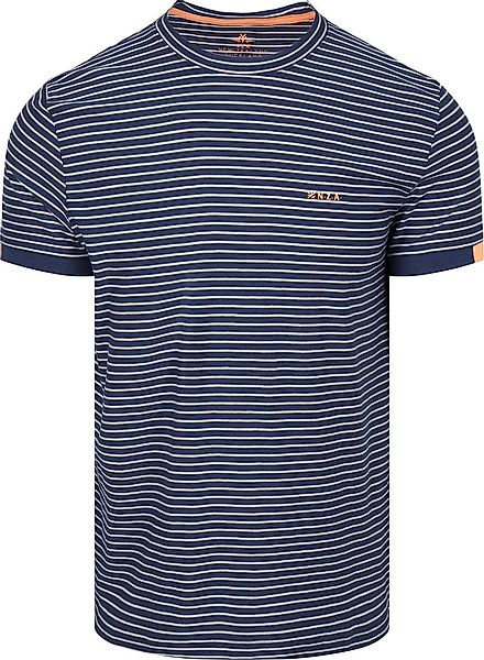 NZA T-shirt Jersey Stripe Navy Sky - Größe 3XL günstig online kaufen