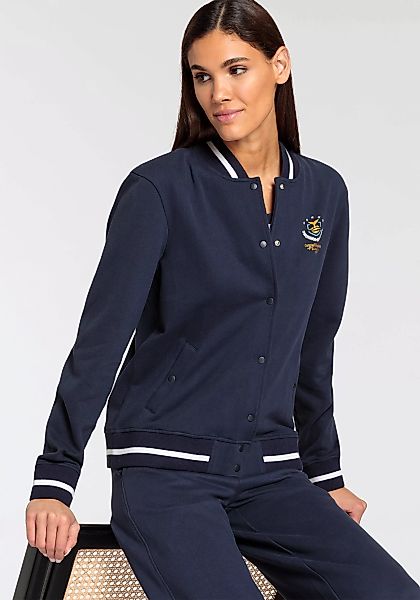 DELMAO Sweatshirt -Jacke mit Druckknöpfen im sportiven Stil günstig online kaufen