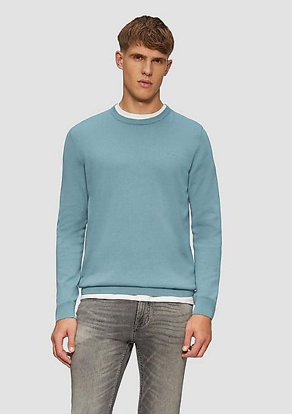 s.Oliver Rundhalspullover Casual (1-tlg) Rundhals. langarm, Logo-Stickerei günstig online kaufen