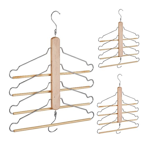 relaxdays Mehrfach-Kleiderbügel Mehrfach Kleiderbügel, (3er Pack, günstig online kaufen
