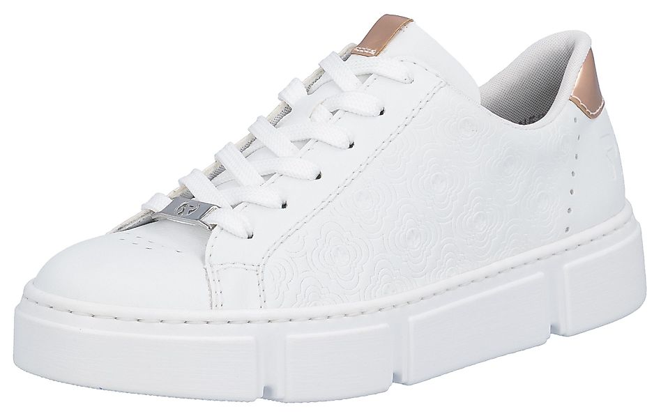 Rieker Plateausneaker mit metallicfarbenen Akzenten, Freizeitschuh, günstig online kaufen