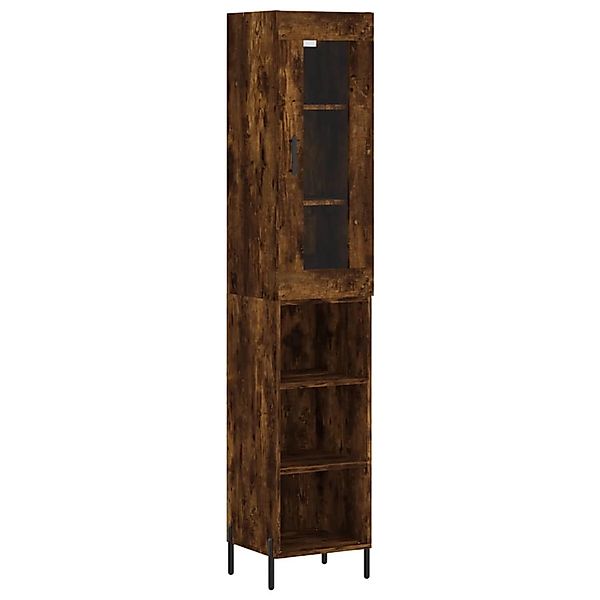 vidaXL Highboard Räuchereiche 34,5x34x180 cm Holzwerkstoff 3199374 günstig online kaufen