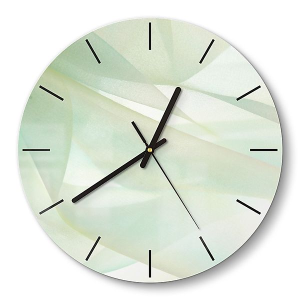 DEQORI Wanduhr 'Zarte Eleganz' (Glas Glasuhr günstig online kaufen