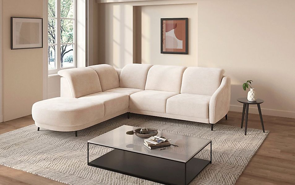 sit&more Ecksofa »Blues L-Form«, wahlweise mit Klapptisch und USB günstig online kaufen