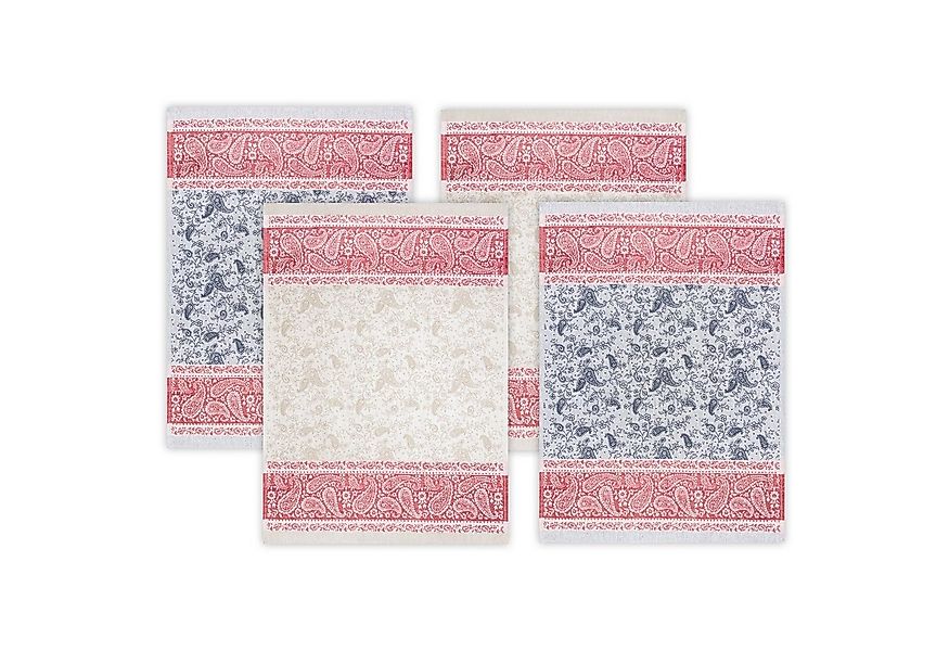 Kracht Geschirrtuch Paisley, (Set, 4-tlg., Set), 4er Pack Geschirrtücher (4 günstig online kaufen