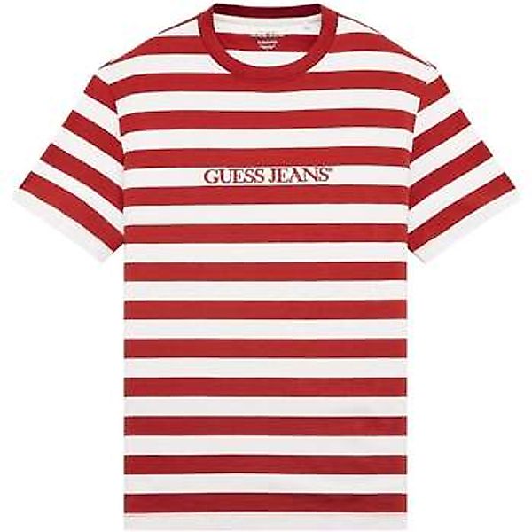 Guess  T-Shirt T-shirt rayé avec logo günstig online kaufen