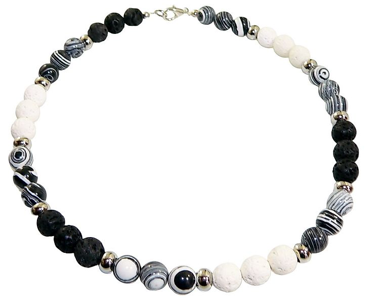 traumschmuck Perlenkette 213w Halskette Edelstein Malachit Lava Schaumkoral günstig online kaufen