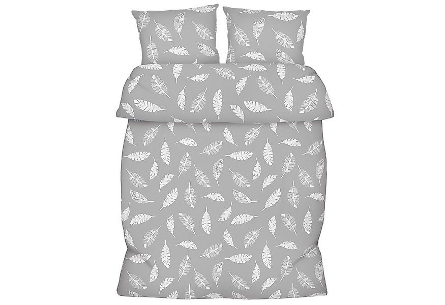 Amilian Bettwäsche 3-tlg. Bettbezug: 155x220 und 2 x Kopfkissenbezug: 80x80 günstig online kaufen
