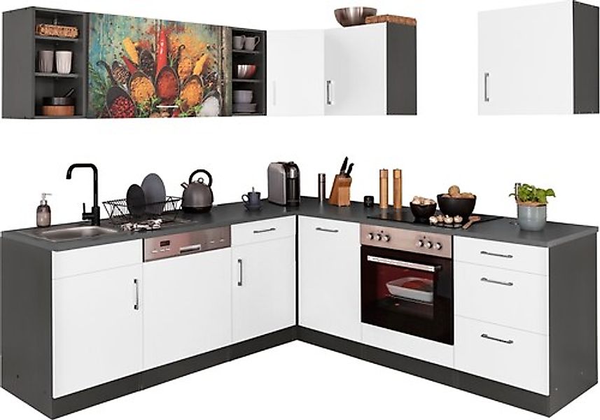 KOCHSTATION Winkelküche "KS-Paris", ohne E-Geräte, Stellbreite 220/220 cm günstig online kaufen