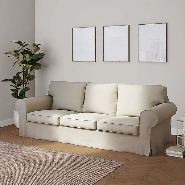 Bezug für Ektorp 3-Sitzer Sofa nicht ausklappbar, beige-grau, Sofabezug für günstig online kaufen