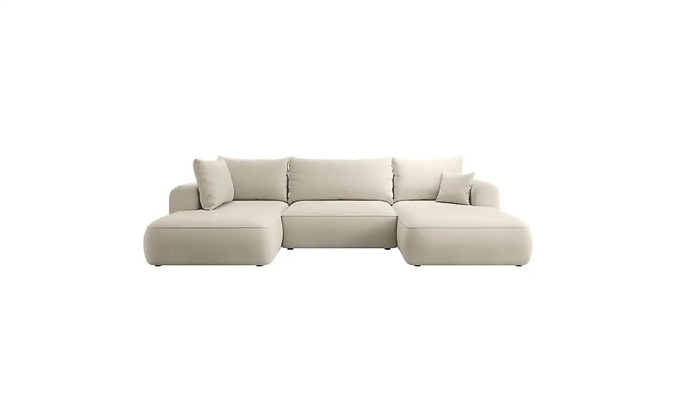 Wohnlandschaft mit Schlaffunktion Ovo ¦ beige ¦ Maße (cm): B: 375 H: 95 Pol günstig online kaufen