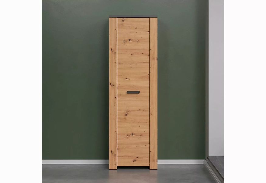 Home affaire Hochschrank "Ambres", (1 St.), matte Echtholzoptik, ca. 62 cm günstig online kaufen