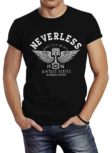 Neverless Print-Shirt Herren T-Shirt Biker Motorrad günstig online kaufen