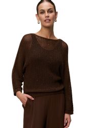 Zero Strickpullover "Damen Lochstrick-Pullover mit Glitzersteinen" 1 Stk. t günstig online kaufen