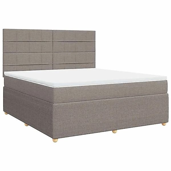 vidaXL Boxspringbett mit Matratze Taupe 180x200 cm Stoff 3294439 günstig online kaufen
