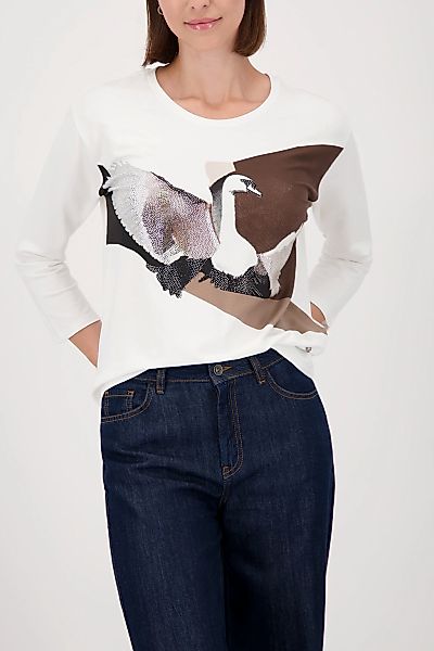 Monari 3/4-Arm-Shirt "Shirt Schwan", Regular fit mit Rundhalsausschnitt günstig online kaufen