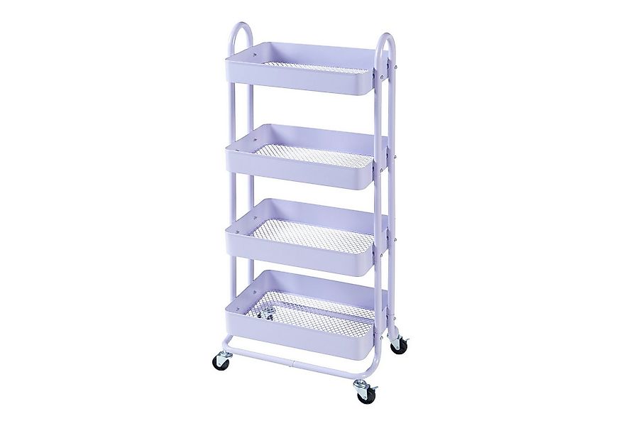 en.casa Küchenwagen, »Pyhäntä« Stahl mit 4 Ebenen Lila günstig online kaufen