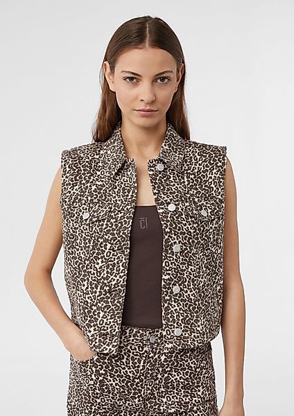 comma Funktionsweste Indoor-Weste Verkürzte Denim-Weste mit günstig online kaufen