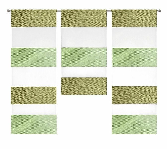 EXPERIENCE Scheibengardine 3-teiliges Mini-Flächenvorhang-Set 2280 in grün, günstig online kaufen