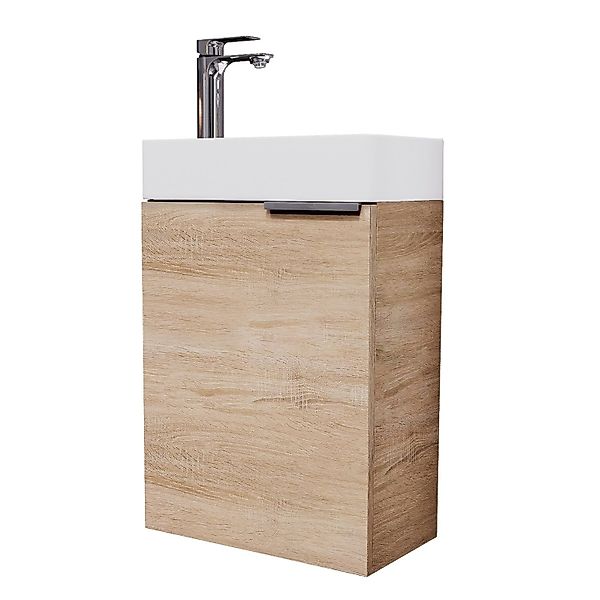 Planetmöbel Waschtisch Waschbeckenunterschrank 40cm Sonoma Eiche (2er Set, günstig online kaufen
