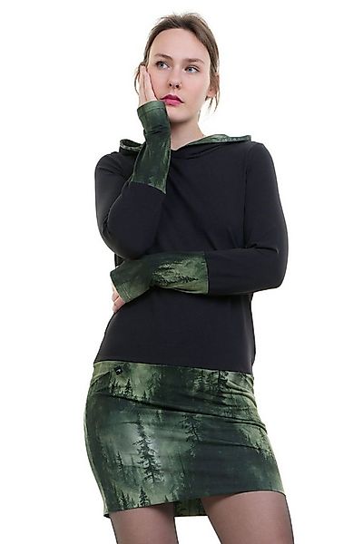 3Elfen Jerseykleid Kapuzenkleid Hoodiekleid Winterzauber schwarz günstig online kaufen