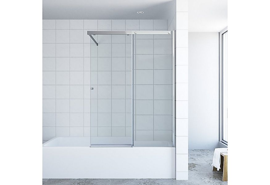 AQUALAVOS Badewannenaufsatz Badewannenaufsatz 110 x 150 cm Duschwand mit Sc günstig online kaufen